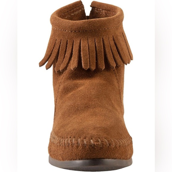Minnetonka women’s Brown Suede‎ soft sole Fringe Ankle Boots size 6.5 - Picture 3 of 10